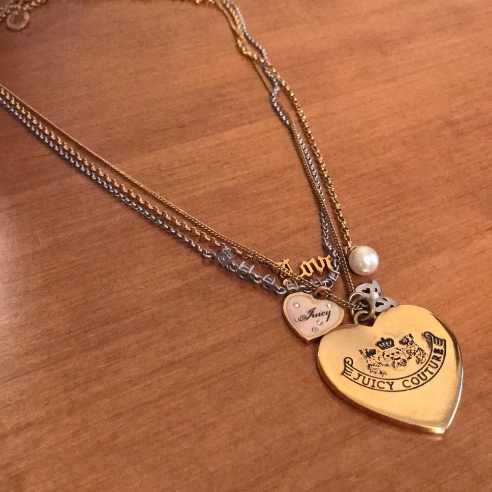 Juicy couture 3 strand charm necklace